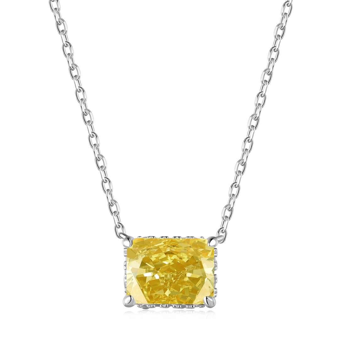 [Polaidi Jewelry]Luxurious Square Shape Colorful Necalack