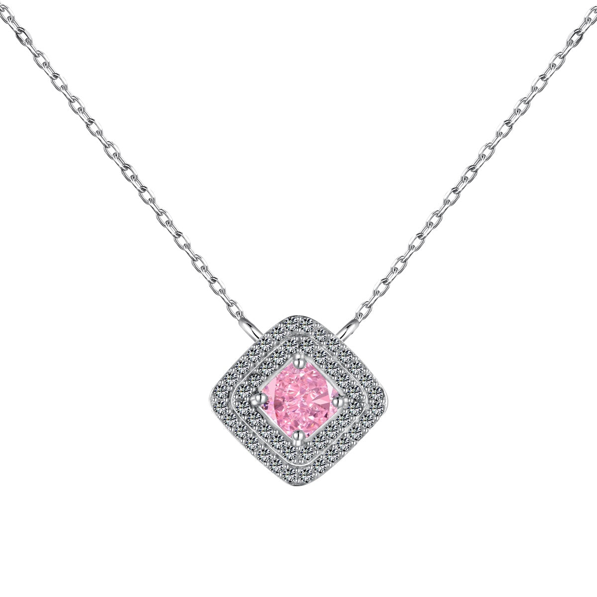[Polaidi Jewelry]Sparkling Asscher Cut Necklace