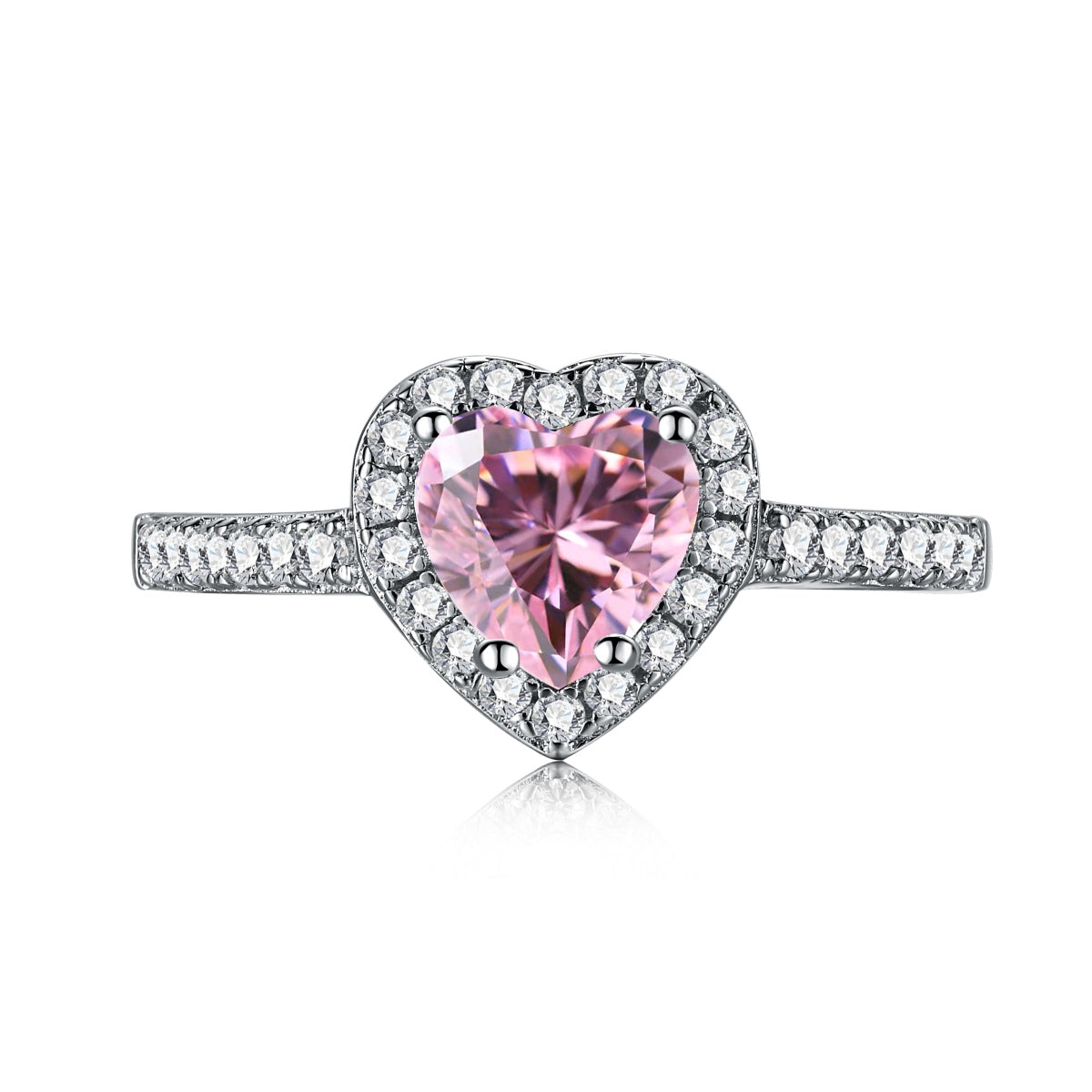 [Polaidi Jewelry]Eternity Splashy Romantic Heart Shape Lover Ring