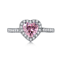 [Perlaura Jewelry ]Eternity Splashy Romantic Heart Shape Lover Ring
