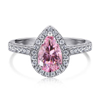 [Perlaura Jewelry ]1.0 Carat Luxurious Resplendent Water Drop Shape Wedding Ring