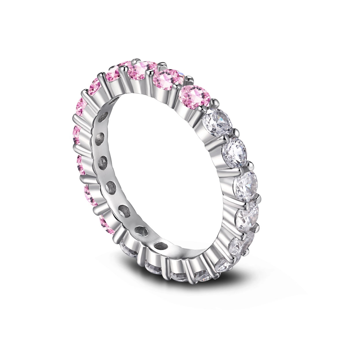 [Polaidi Jewelry]Sparkling Round Cut Tennis Ring