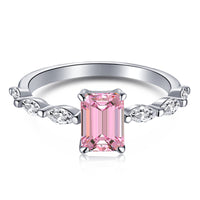 [Perlaura Jewelry ]1.0 Carat Dainty Resplendent Radiant Cut Daily Ring