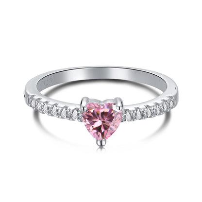 [Polaidi Jewelry]0.5 Carat CaratEternity Charming Heart Shape Lover Ring