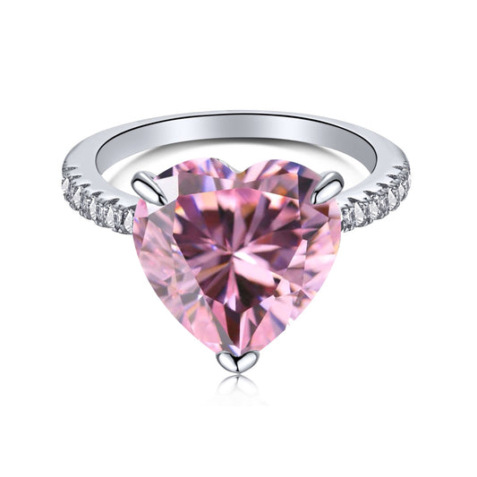 [Polaidi Jewelry]6.0 Carat Luxurious Sparkling Romantic Heart Cut Lover Ring