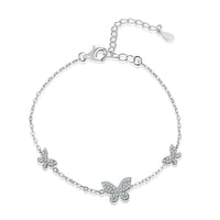 [Perlaura Jewelry ]Delicate Butterfly Pendant Bracelet