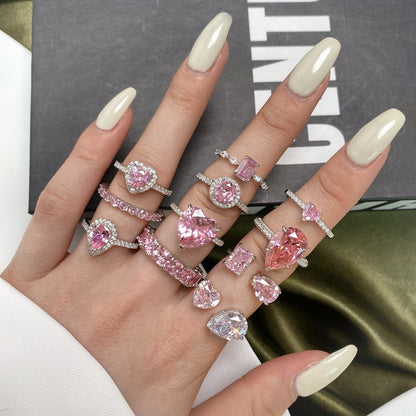 [Polaidi Jewelry]0.5 Carat CaratEternity Charming Heart Shape Lover Ring