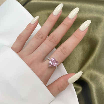 [Polaidi Jewelry]6.0 Carat Luxurious Sparkling Romantic Heart Cut Lover Ring