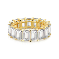 [Perlaura Jewelry ]0.75 Carat Elegant Emerald Cut Tennis Ring