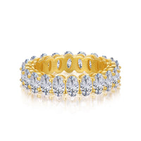 [Perlaura Jewelry ]Ornate Oval Cut Tennis Ring