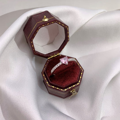 [Polaidi Jewelry]0.5 Carat CaratEternity Charming Heart Shape Lover Ring