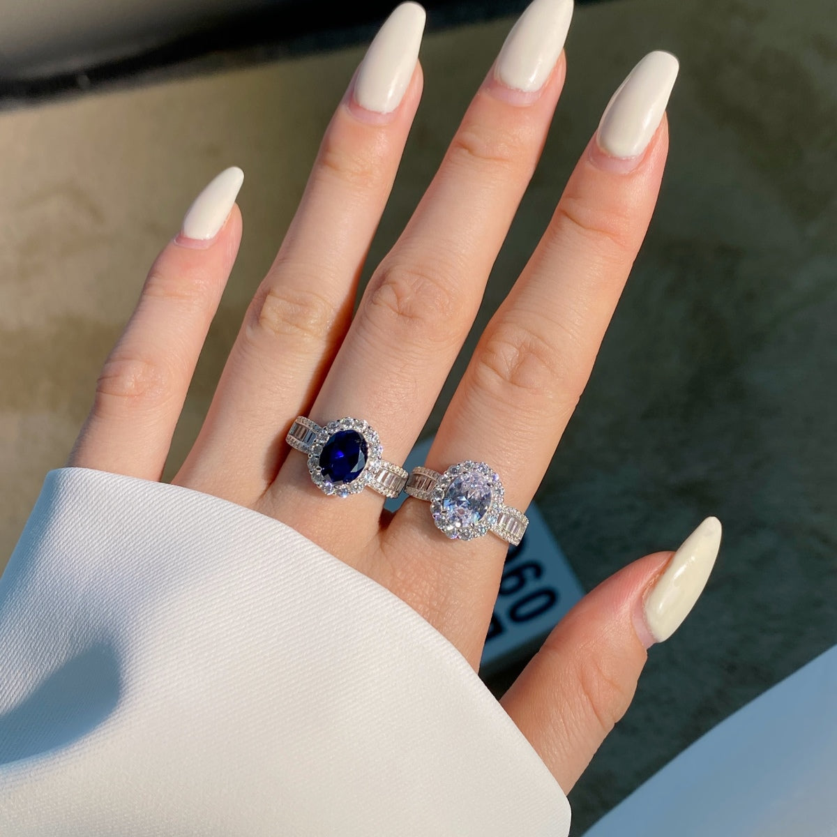 [Polaidi Jewelry]1.5 Carat Dazzling Charming Oval Cut Banquet Ring