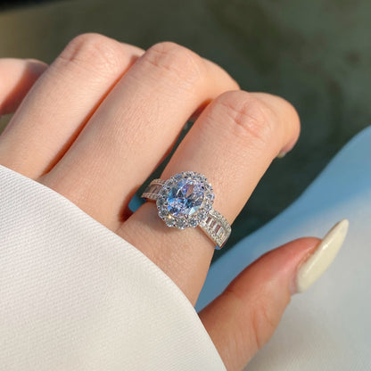 [Polaidi Jewelry]1.5 Carat Dazzling Charming Oval Cut Banquet Ring