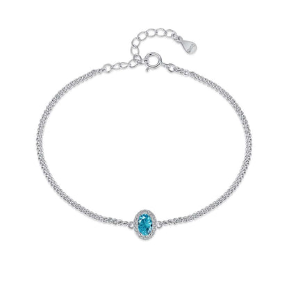 [Polaidi Jewelry]Exquisite Oval Shape Bracelet