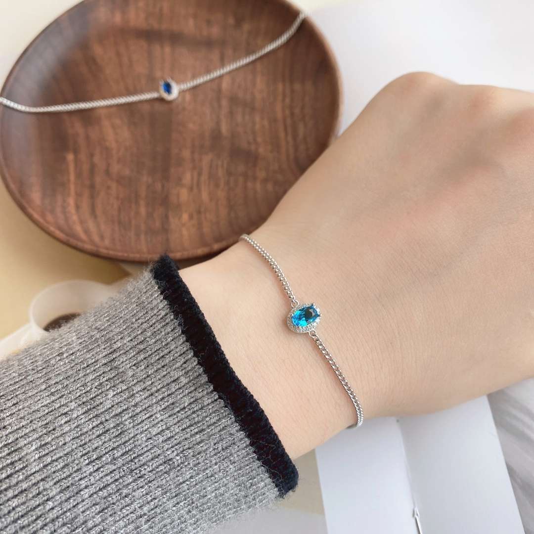 [Polaidi Jewelry]Exquisite Oval Shape Bracelet