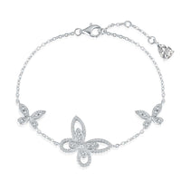 [Perlaura Jewelry ]Delicate Butterfly Pendant Bracelet