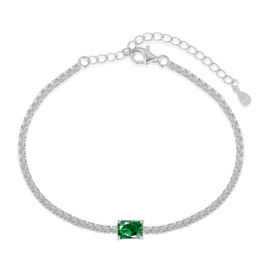 [Polaidi Jewelry]1.0 Carat Unique Emerald Cut Banquet Bracelet