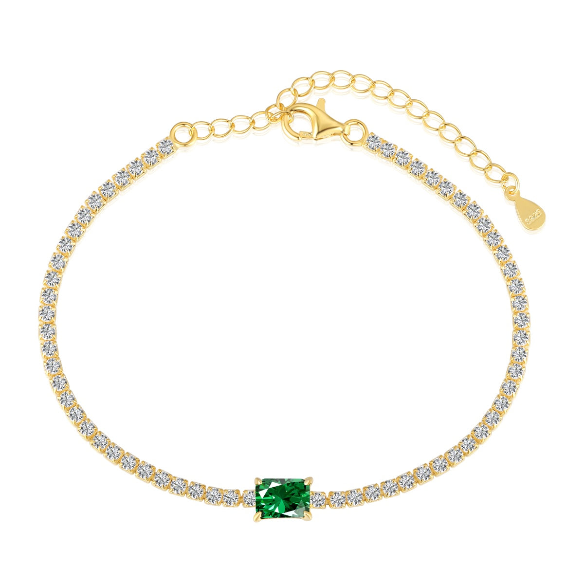 [Polaidi Jewelry]1.0 Carat Unique Emerald Cut Banquet Bracelet