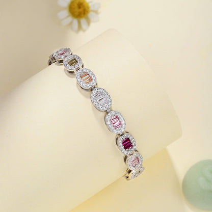 [Polaidi Jewelry]Exquisite Ornate Emerald Cut Daily Bracelet
