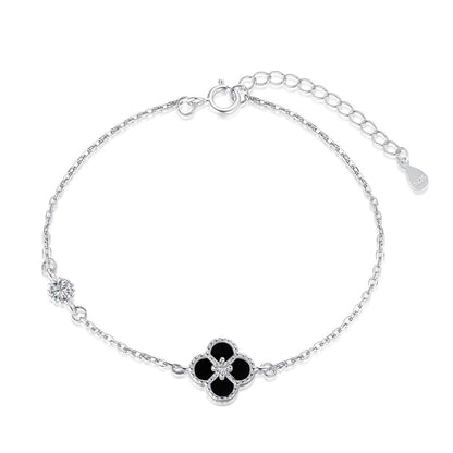[Polaidi Jewelry]Delicate Four Leaf Clover Bracelet