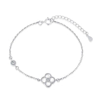 [Perlaura Jewelry ]Delicate Four Leaf Clover Bracelet