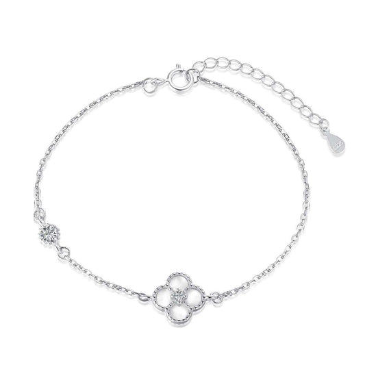 [Polaidi Jewelry]Delicate Four Leaf Clover Bracelet