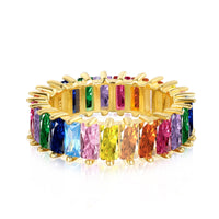 [Perlaura Jewelry ]Unique Colorful Radiant Cut RIng