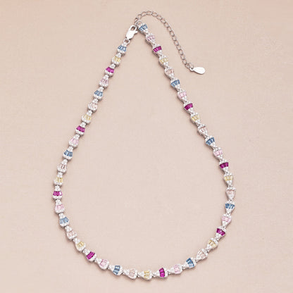 [Polaidi Jewelry]Radiant Colorful Rainbow Necklace