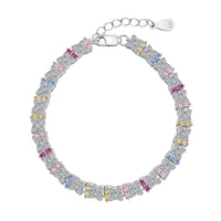 [Perlaura Jewelry ]Unique Colorful Flower Shape Daily Bracelet