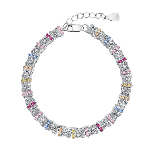 [Polaidi Jewelry]Unique Colorful Flower Shape Daily Bracelet