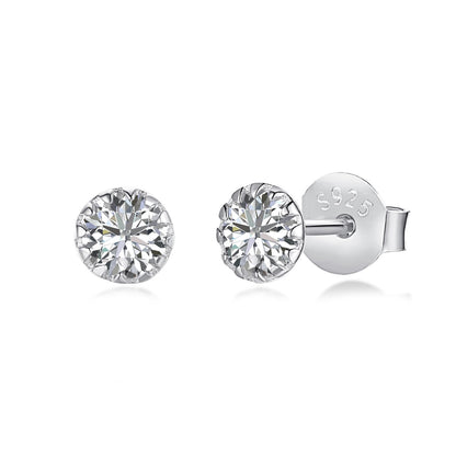 [Polaidi Jewelry]Sparkling Colorful Round Shape Earrings