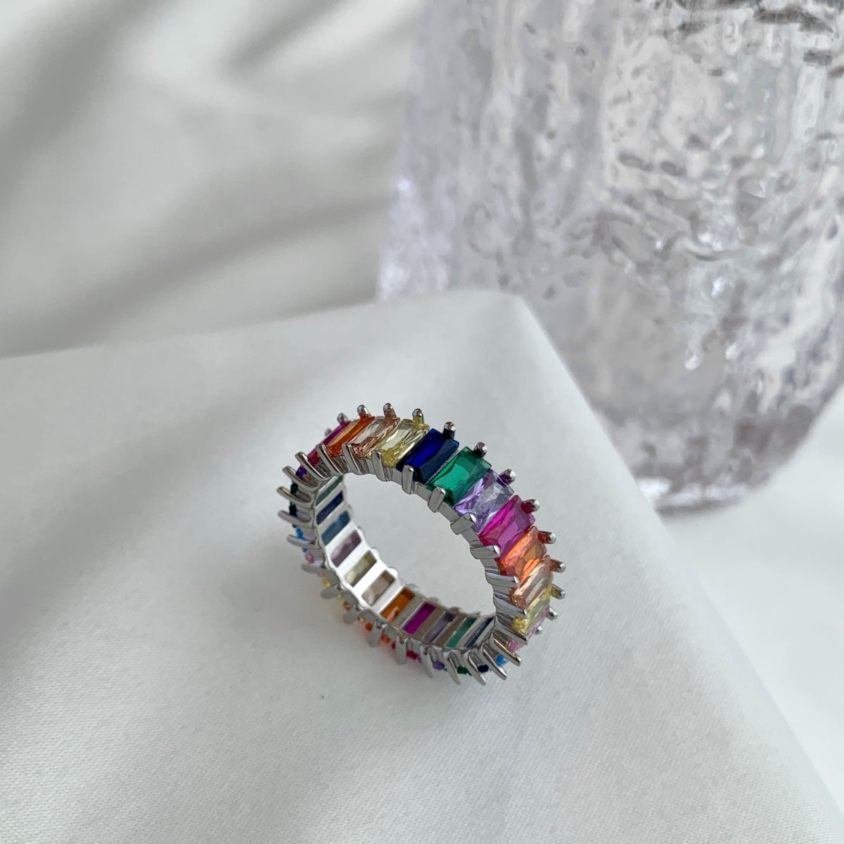[Polaidi Jewelry]Unique Colorful Radiant Cut RIng