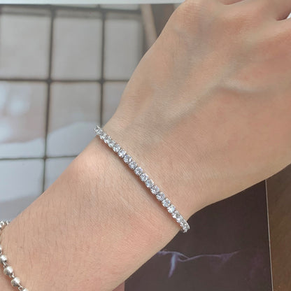 [Polaidi Jewelry]Sparkling Round Cut Daily Bracelet