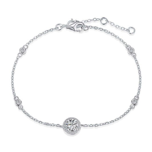 [Polaidi Jewelry]Dazzling Round Cut Shape Bracelet