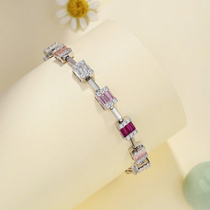 [Polaidi Jewelry]Dainty Charming Emerald Cut Daily Bracelet