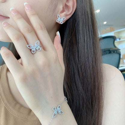 [Polaidi Jewelry]Delicate Butterfly Pendant Bracelet