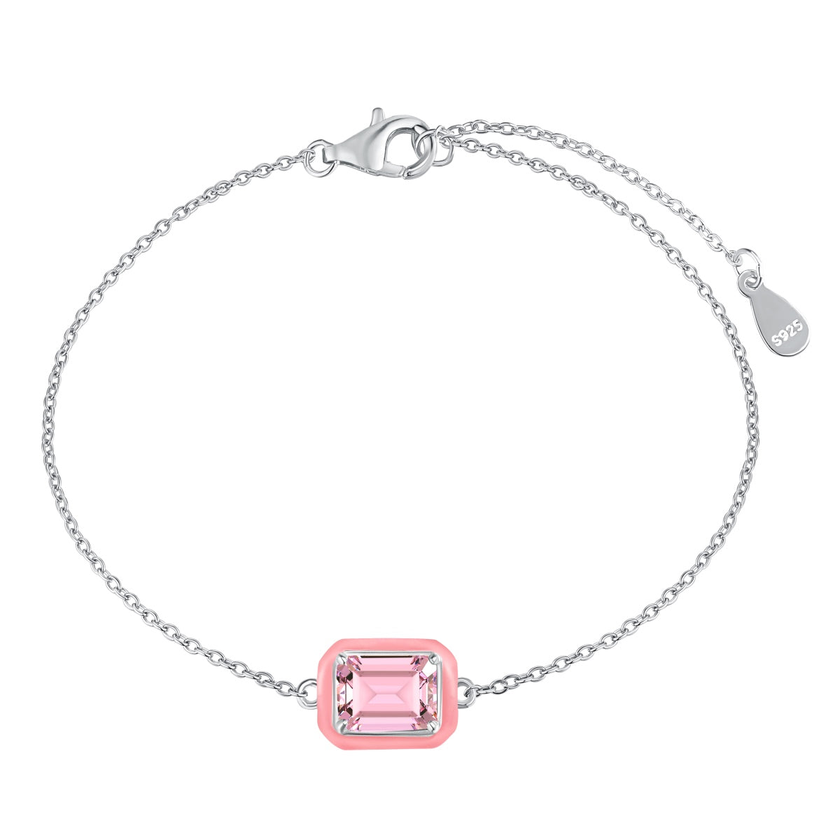 [Polaidi Jewelry]2.0 Carat Sparkling Colorful Emerald Cut Daily Bracelet