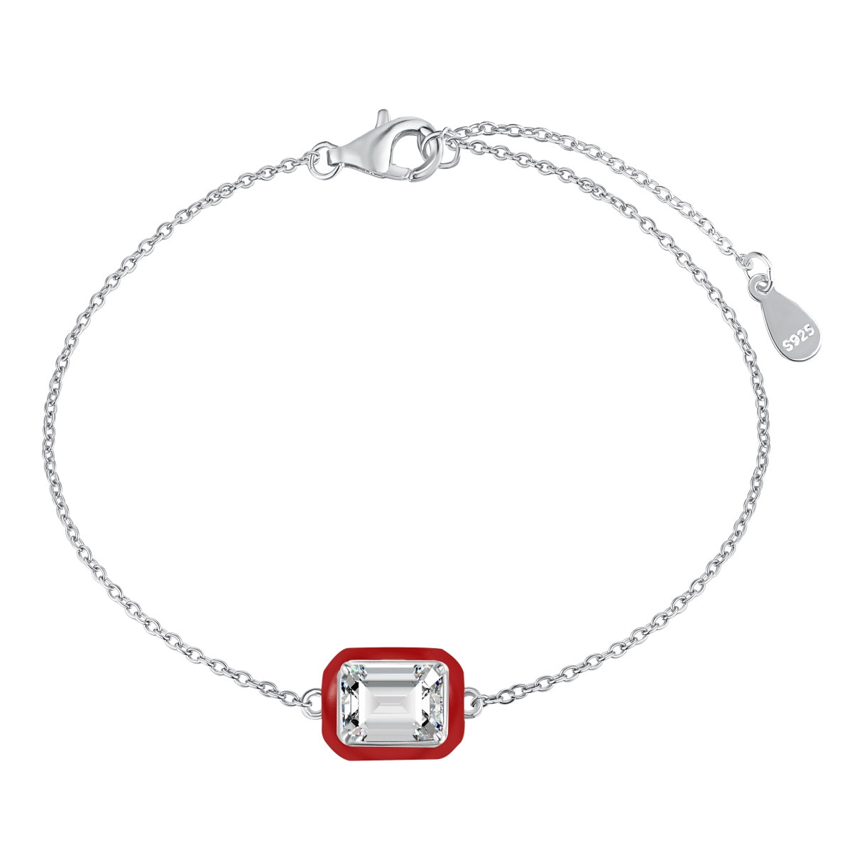 [Polaidi Jewelry]2.0 Carat Sparkling Colorful Emerald Cut Daily Bracelet