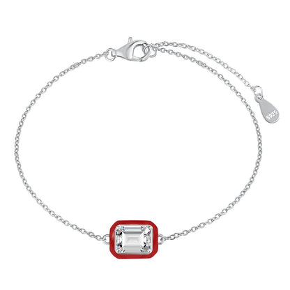 [Polaidi Jewelry]2.0 Carat Sparkling Colorful Emerald Cut Daily Bracelet
