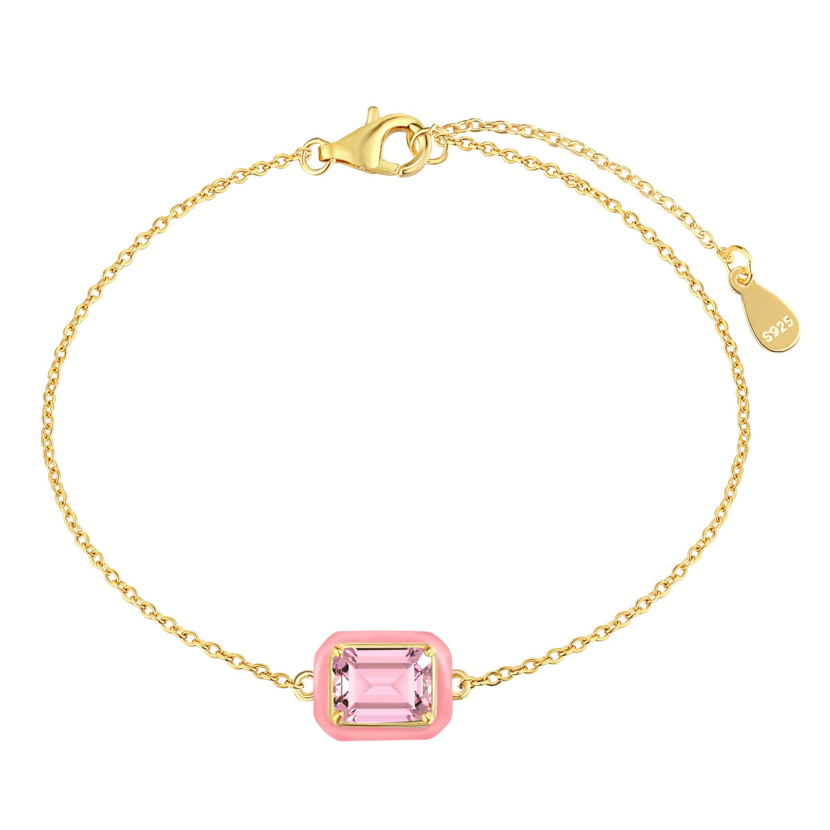 [Polaidi Jewelry]2.0 Carat Sparkling Colorful Emerald Cut Daily Bracelet