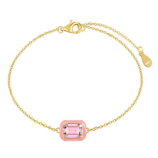 [Polaidi Jewelry]2.0 Carat Sparkling Colorful Emerald Cut Daily Bracelet