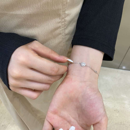 [Polaidi Jewelry]Dazzling Round Cut Shape Bracelet