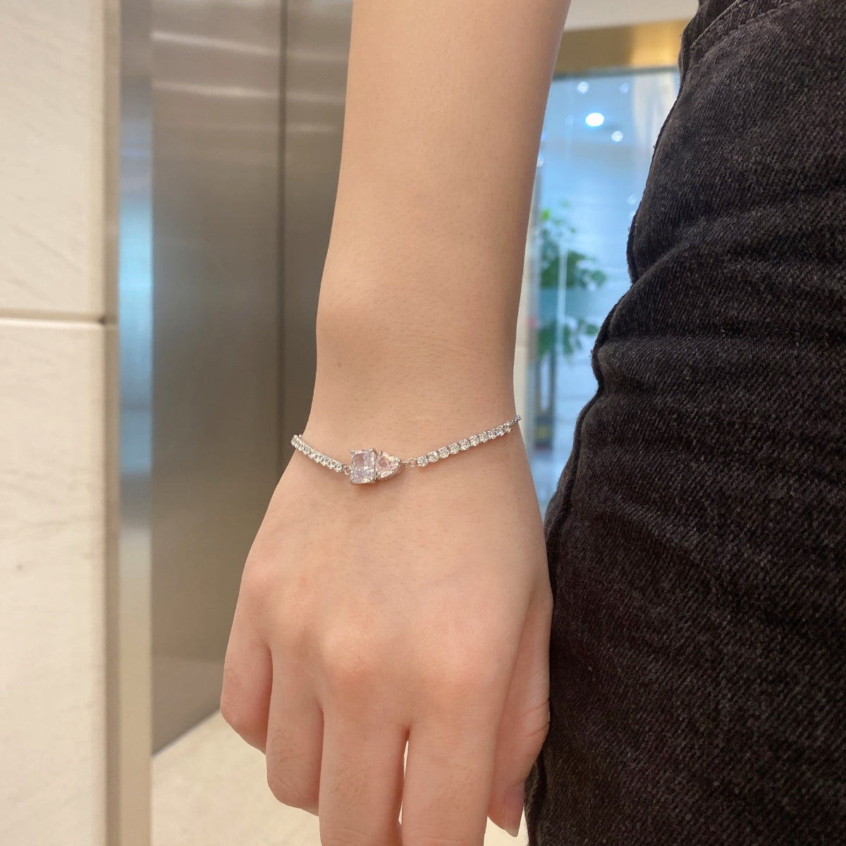[Polaidi Jewelry]Dazzling Unique Multi Shape Lover Bracelet