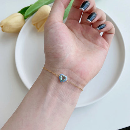 [Polaidi Jewelry]Sparkling Romantic Heart Shape Lover Bracelet