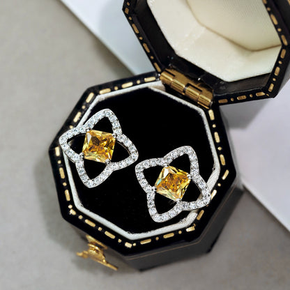 [Polaidi Jewelry]Elegant Star Shape Princess Cut Daily Earrings