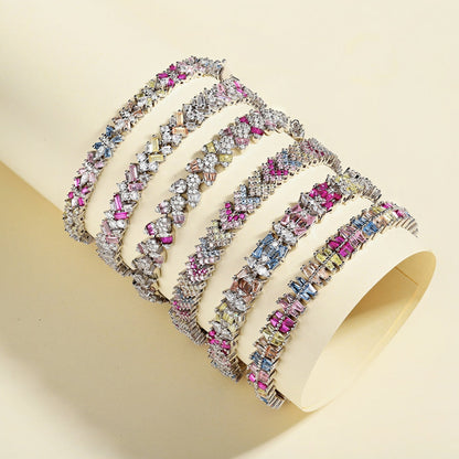 [Polaidi Jewelry]Sparkling Exquisite Multi Cut Party Bracelet