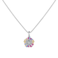 [Perlaura Jewelry ]Charming Flower Colorful Necklace