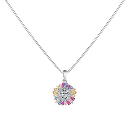 [Polaidi Jewelry]Charming Flower Colorful Necklace
