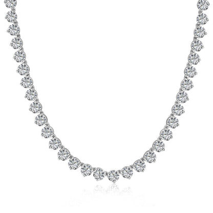 [Polaidi Jewelry]Ornate Heart Cut Tennis Necklace