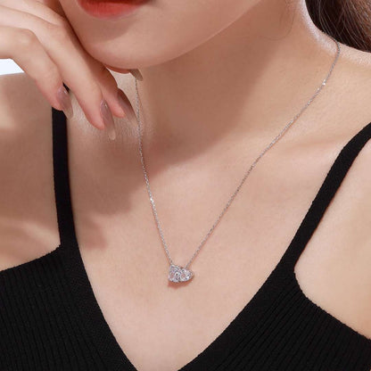 [Polaidi Jewelry]Dazzling Square & Heart Shape Necklace